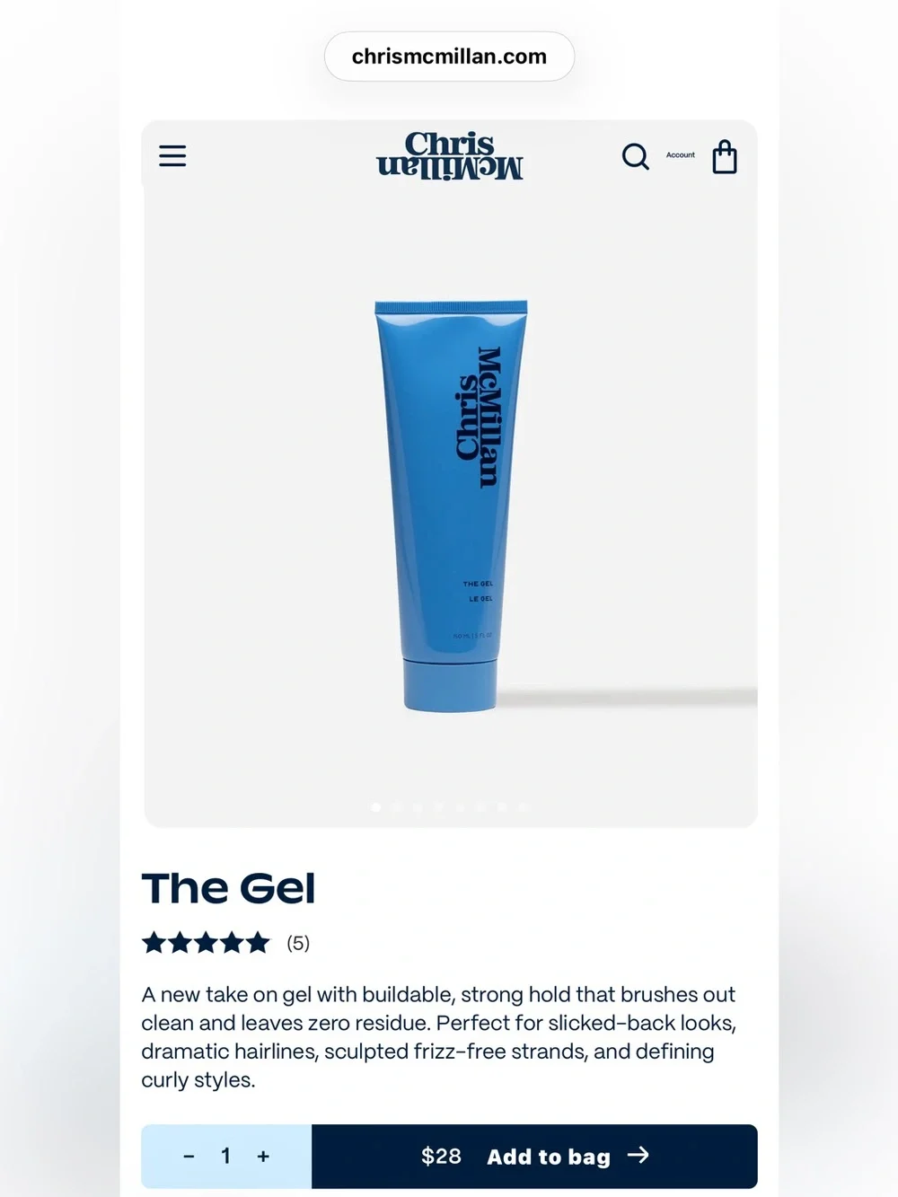 Chris McMillan the Gel/Hair Gel